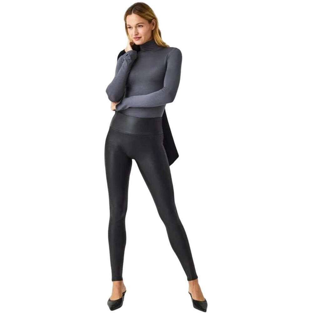 SPANX Faux Leather Leggings Black Women’s Size Small